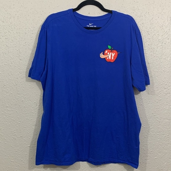 Nike NYC State of Mind Royal Blue Screen Print Short Sleeve Tee size XL - Picture 1 of 10